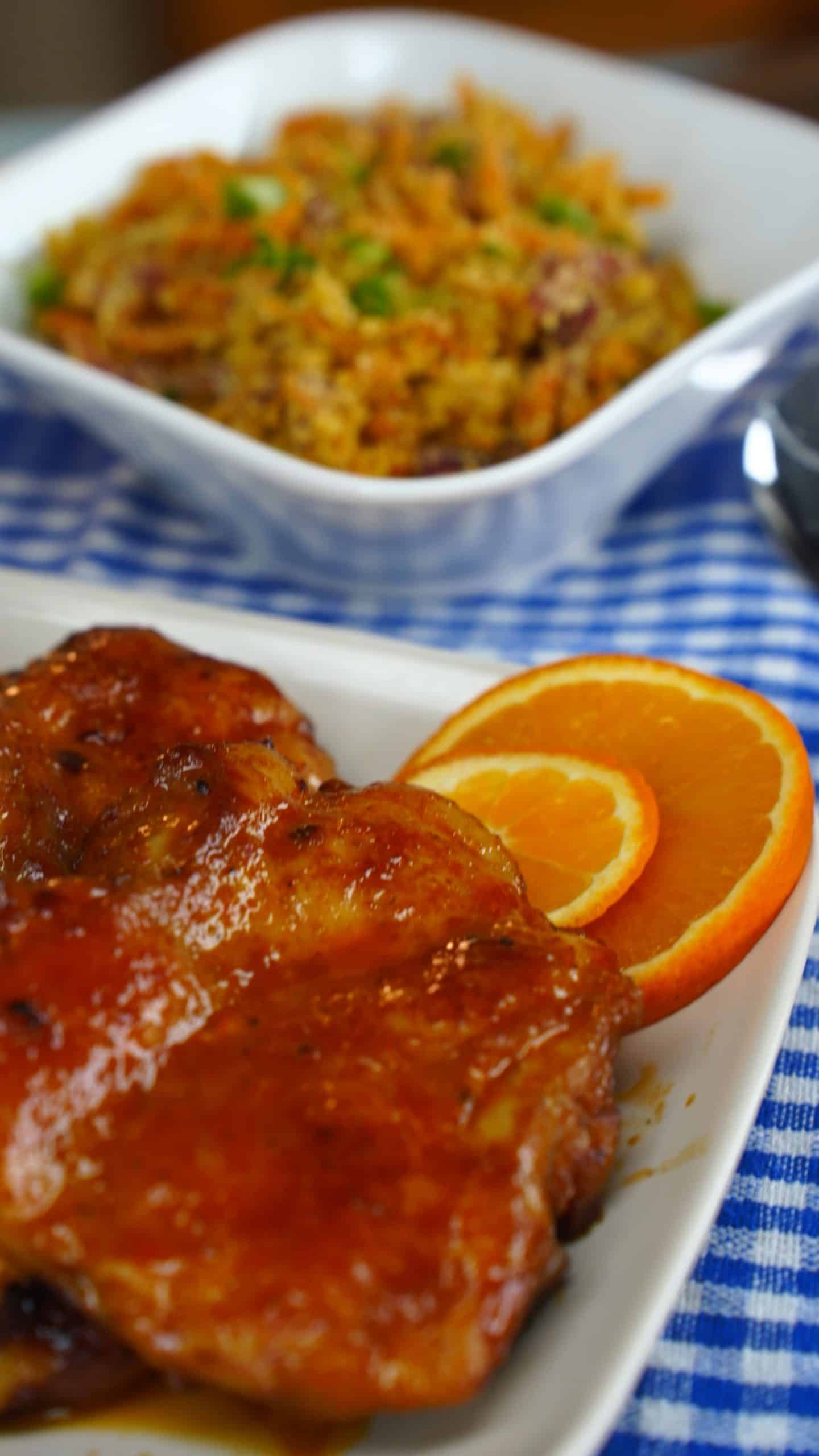 Pernas de Frango com laranja e mostarda Receita 9x16-0022